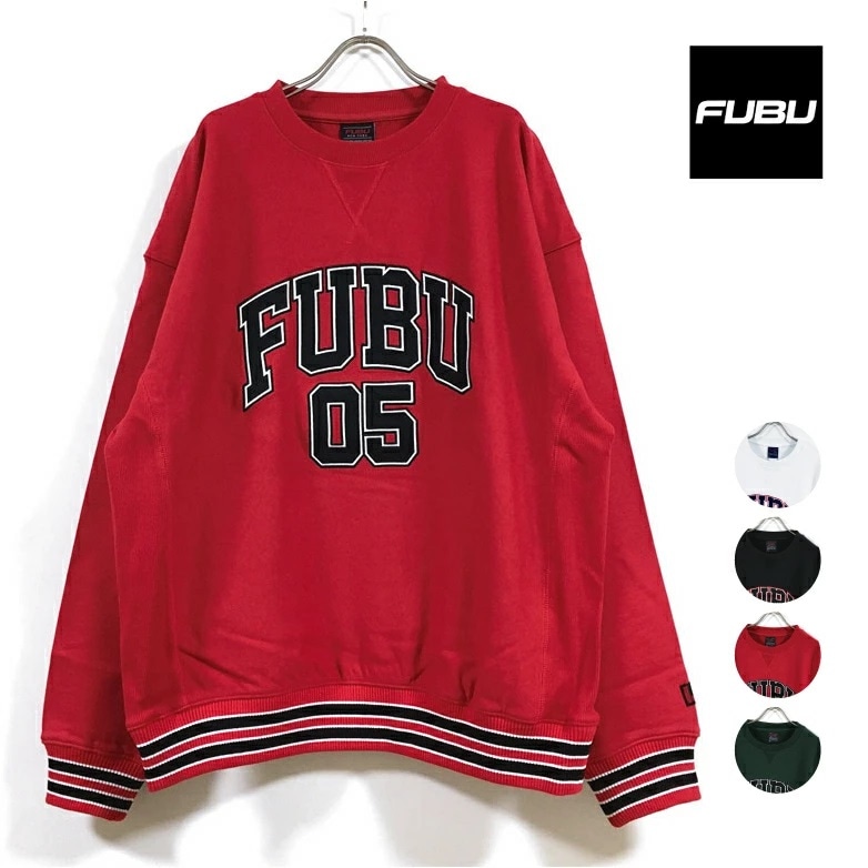 FUBU フブ Logo Sweat Shirt スウェット 長袖 FAU-22701 メンズ 送料無料 ロゴ刺繍 クルーネック ビッグシルエット トレーナー トップス ストリート系