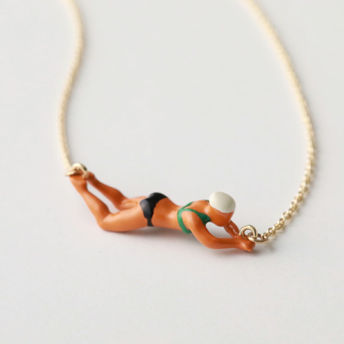 ALIITA アリータ ネックレス NADADORA BIKINI NECKLACE ROLO レディース ビキニ スイマー ペンダント アクセサリー MINT-GREEN+BLACK+WHITE