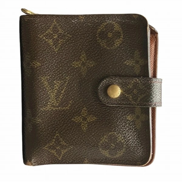 ルイヴィトン モノグラム コンパクトジップ M61667 2つ折り財布 ユニセックス 【中古】