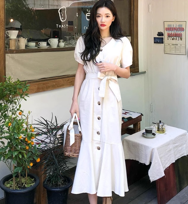 ワンピース デート モテアイテム シャツワンピース ウエストデザイン リボン フレア 大人可愛い きれいめ 上品 おしゃれ かっこいい 大人可愛い ラブリー キュート ガーリー クール モード系