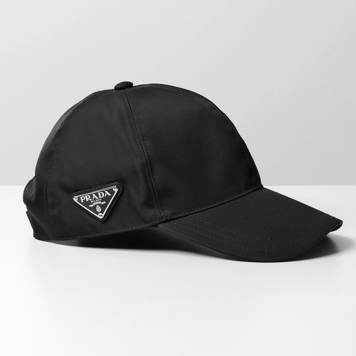 PRADA プラダ ベースボールキャップ 2HC274 2DMI レディース ReNylon ナイロン ベースボールキャップ 帽子 三角ロゴ金具プレート F0002/NERO