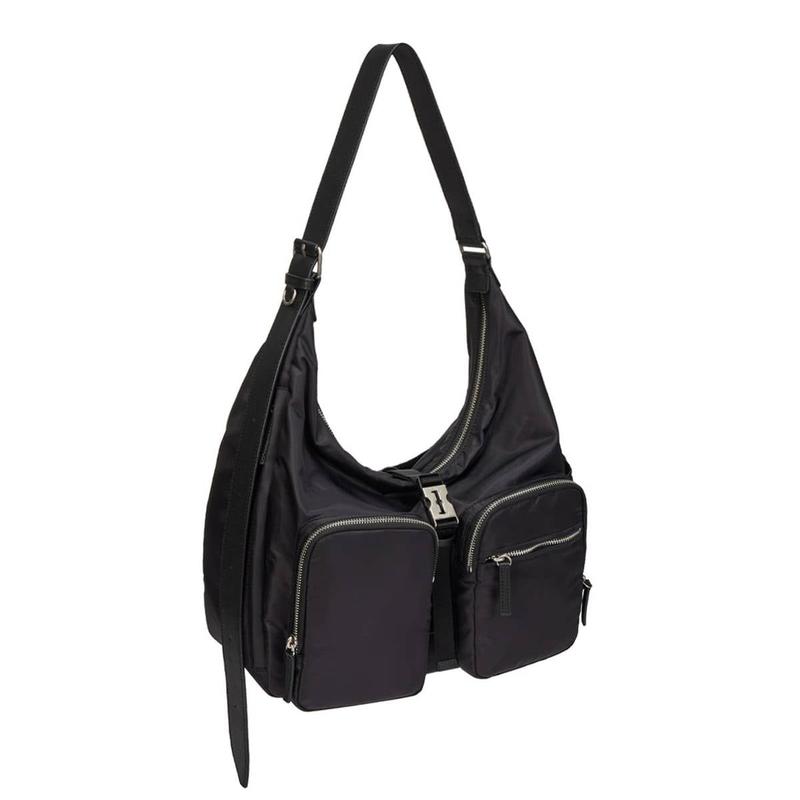 Hey Double Pocket Hobo M (ヘイダブルポケットホーボーミディアム) Black-VQB5-1HO470-1BKXX (迅速な発送可能)