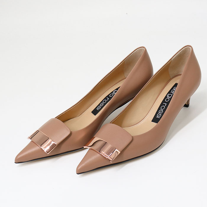 A78952 MAGN05 5755 ピンクゴールドプレートレザー パンプス ヒール ポインテッドトゥ 靴 レディース ハイヒール ローヒール 88,000円