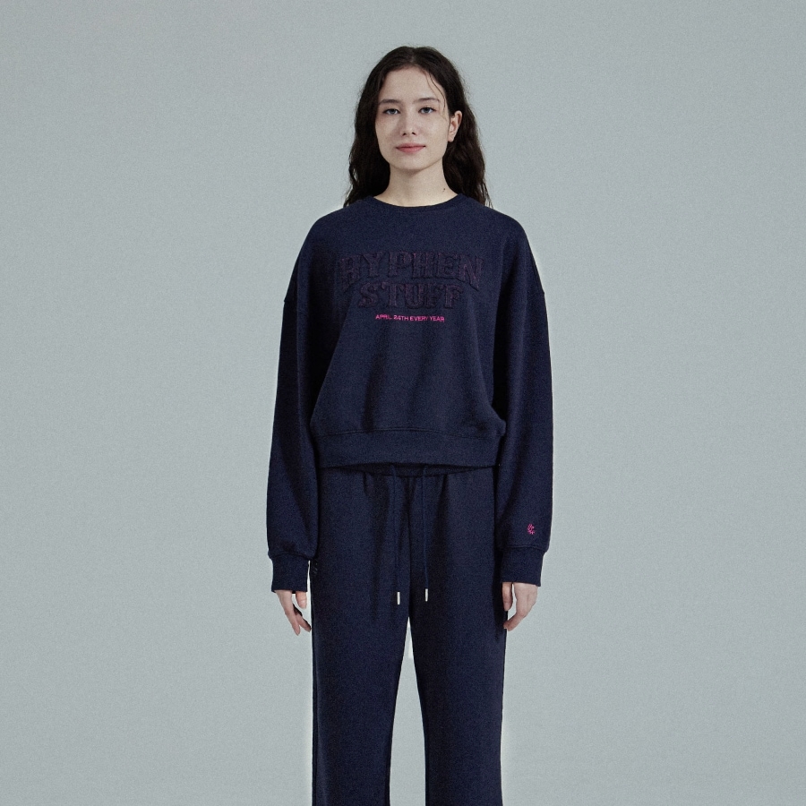 Vintage Lettering Patch Crop Sweatshirt 5,984円