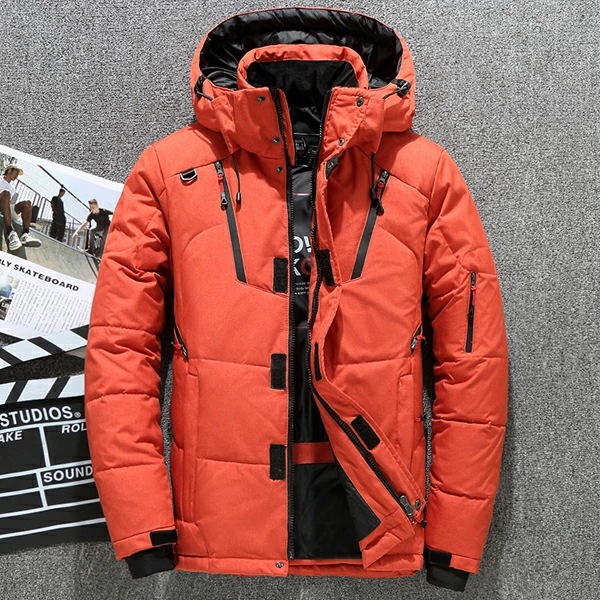 【即納895】人気商品 新色追加 ダウンコートメンズ ジャケット ハイネック フード付き　ブルゾン 大きいサイズ　コート 冬アウター 無地 防 防寒着