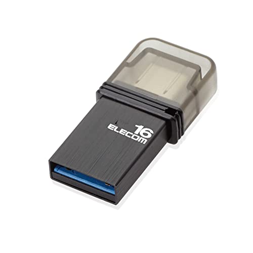 エレコム USBメモリ 16GB USB3.0 キャップ付 超人気新品 MF-CAU3116 タイプC ブラック 割引クーポン
