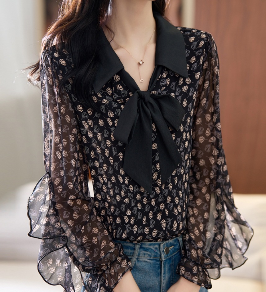 デート モテアイテム シャツ ブラウス 長袖 シフォン フリル 透け感 シースルー 可愛い きれいめ 上品 おしゃれ かっこいい 可愛い ラブリー キュート ガーリー クール モード系