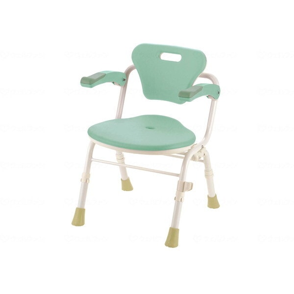 やわらかシャワーチェアクレオ折タタミ防カビプラス肘掛付 ライトグリーン 幅46cm メーカー直送 17,389円