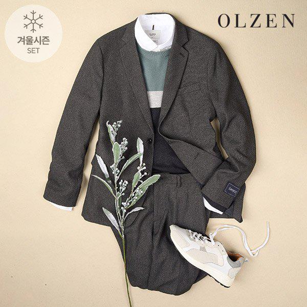 [] ミニハウンドトゥースダークグレーセットアップスーツ（ZOC4KG1312_ZOC4PP1312_DGR）