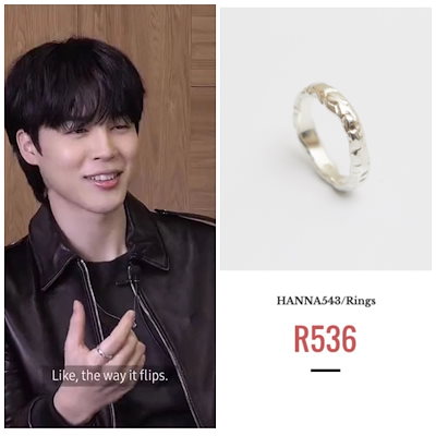☆BTS JIMIN 着用☆HANNA543★R451S Rin.g ★リング★ 韓国発【HANNA543】BTSジミン着用☆R451Sリング (HANNA543/指輪