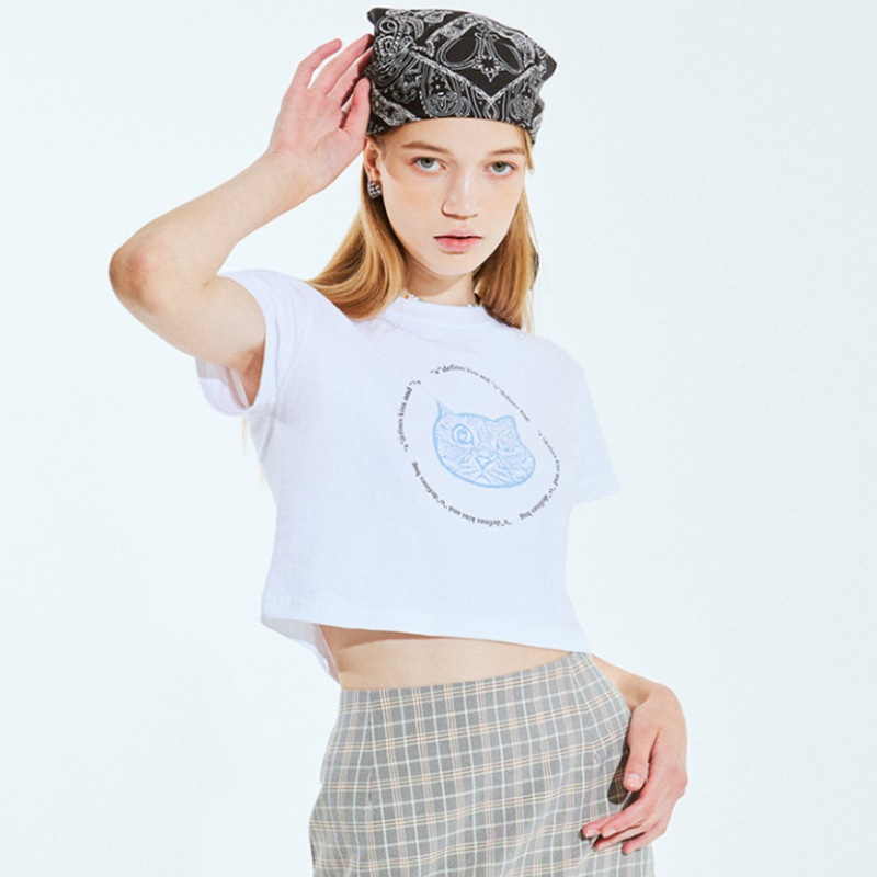 [IVE ウォニョン 着用] Patty crop tee 韓国 アイドル クロップド丈 半袖