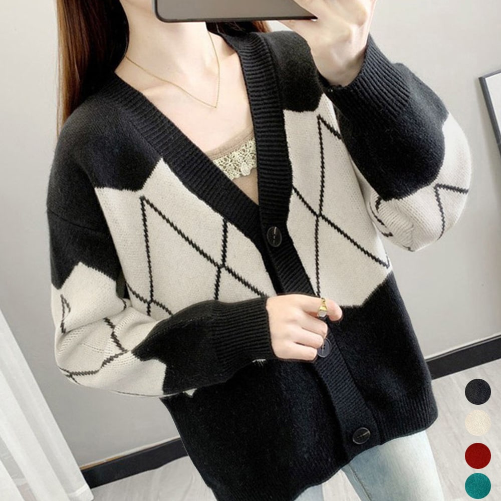 カーディガン レディース ゆったり 秋冬 大きめ ロング Vネック 長袖 トップス 韓国 羽織り かわいい オフィス オフィスカジュアル 40代 50代