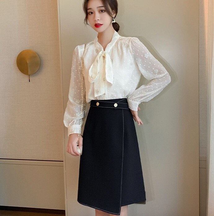 スカート レディース 膝丈 ウエストマーク 無地 きれいめ カジュアル シンプル 上品 エレガント オフィス 通勤 ママ デート 着回し 普段使い ブラック XL 韓国 コーデ モテ プチプラ 春