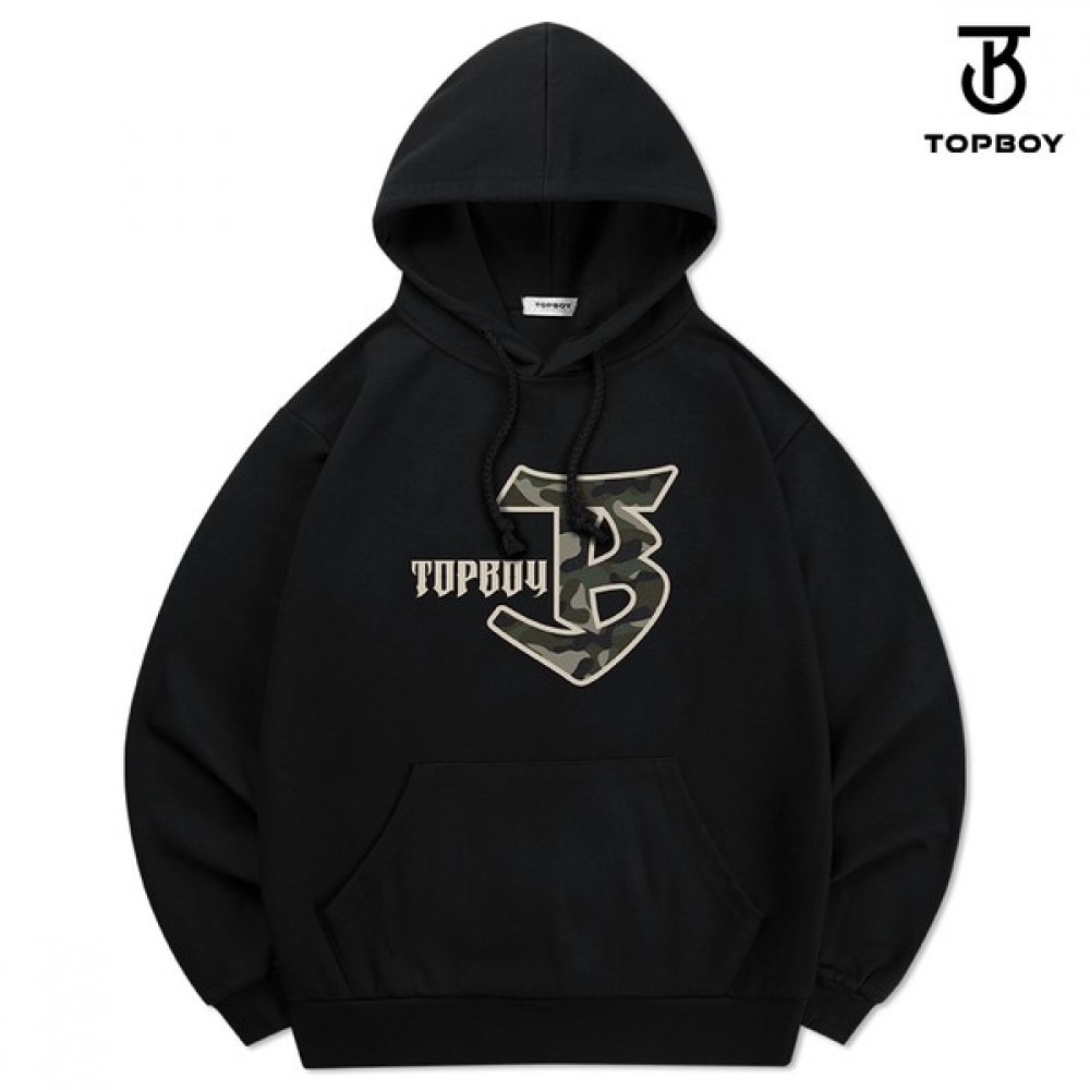 (TOPBOY) 両面迷彩エンブレムプリントパーカー