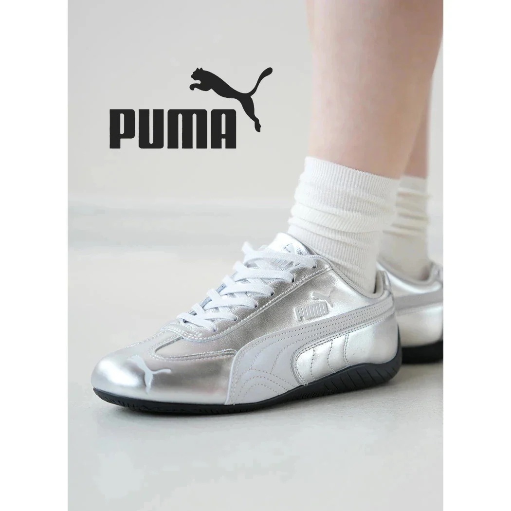PUMA プーマ スピードキャット スニーカー WMNS SPEEDCAT SILVER FEATHER GRAY ( シルバー 薄底 韓国 レディース 406881-01 )
