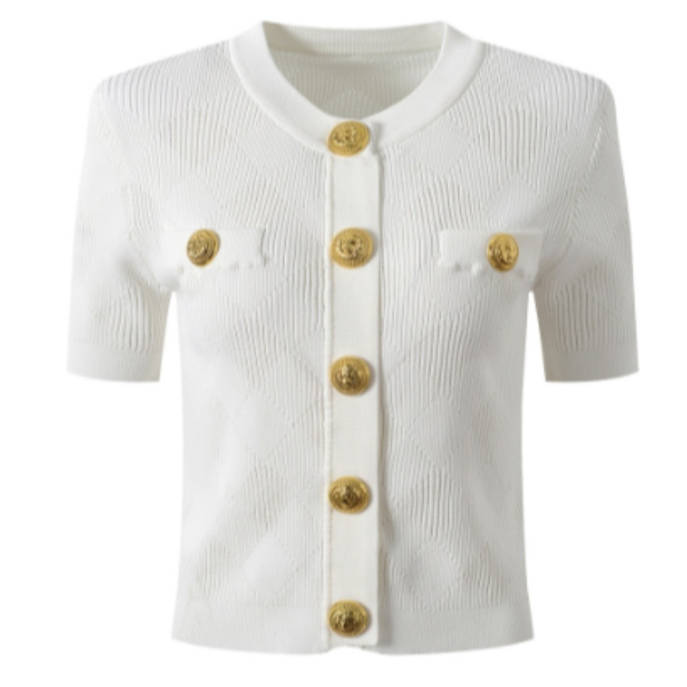 レディース トップス ニット カーディガン 半袖 Uネック フェミニン 前開き シンプル 上品 おしゃれ かっこいい レトロ クール エレガント 主役級 存在感 カレッジ風 学生風 秋 母の日