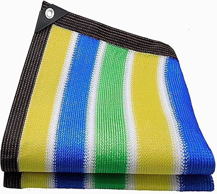 日除け シェード 屋外 遮光ネット 農業 園芸用 紫外線から守る 高密度ポリエチレン ベランダ 窓 カーポート ルーフ ヤード パーティーなどに最適 (カラフル, 3Mx8M)