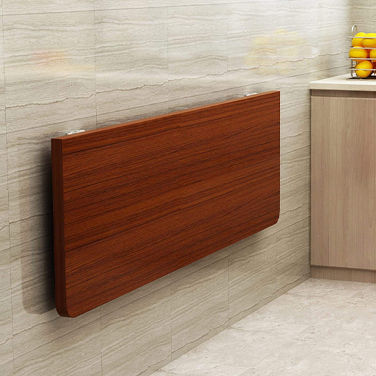 狭いスペース用の壁に取り付けられた折りたたみテーブルドロップリーフデザインの省スペースフローティングデスク研究用コンパクトコンピュータデスクランドリーダイニングキッチンディナーバー折りた