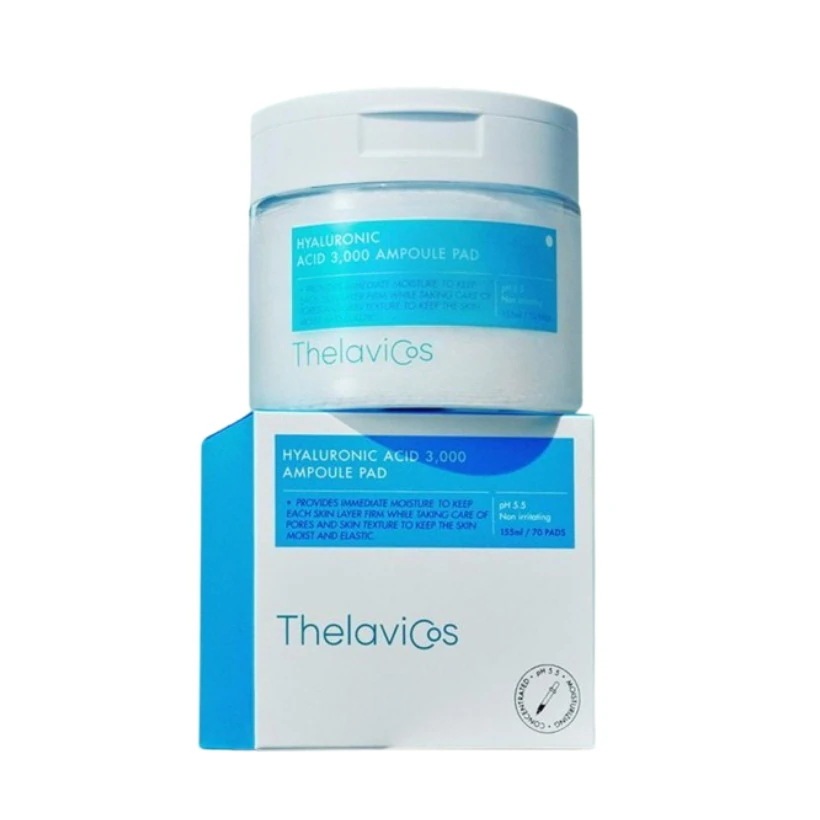 [NEW] ヒアルロン酸 3000 アンプルパッド, 70枚 #弱酸性 #毛穴ケア #ビーガン