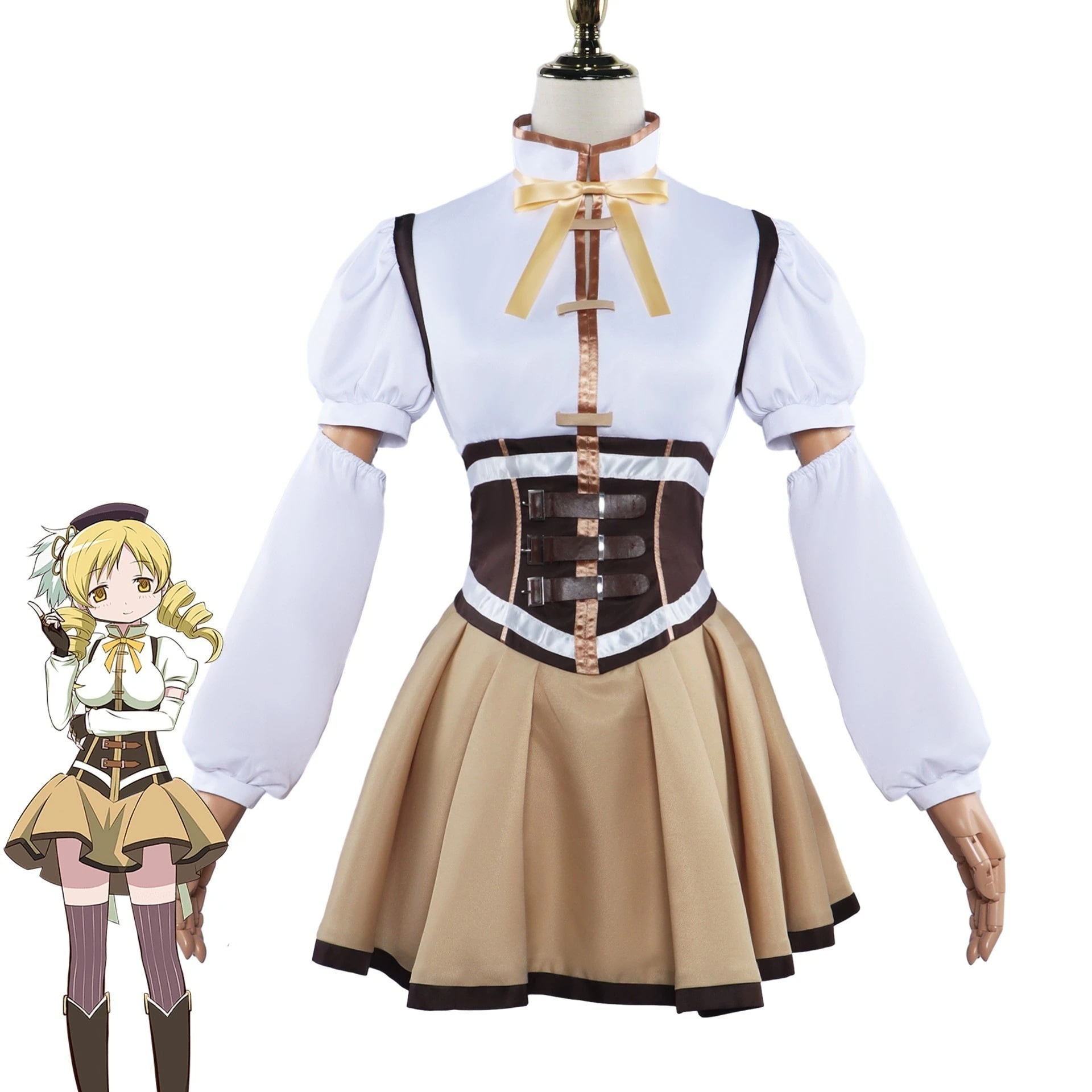 【即納&迅速な出荷】魔法少女まどか巴麻美服にじげん巴麻美戦闘服コスプレセット