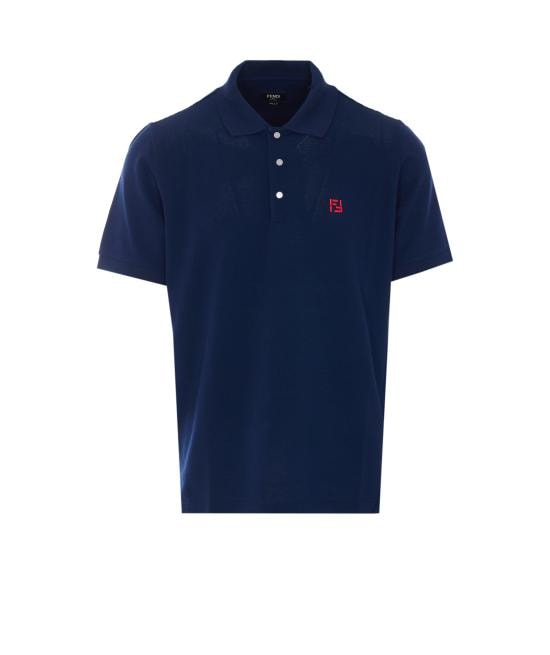 FENDI Men Polo Shirts FY1309 AY0IF0QB0 Blue