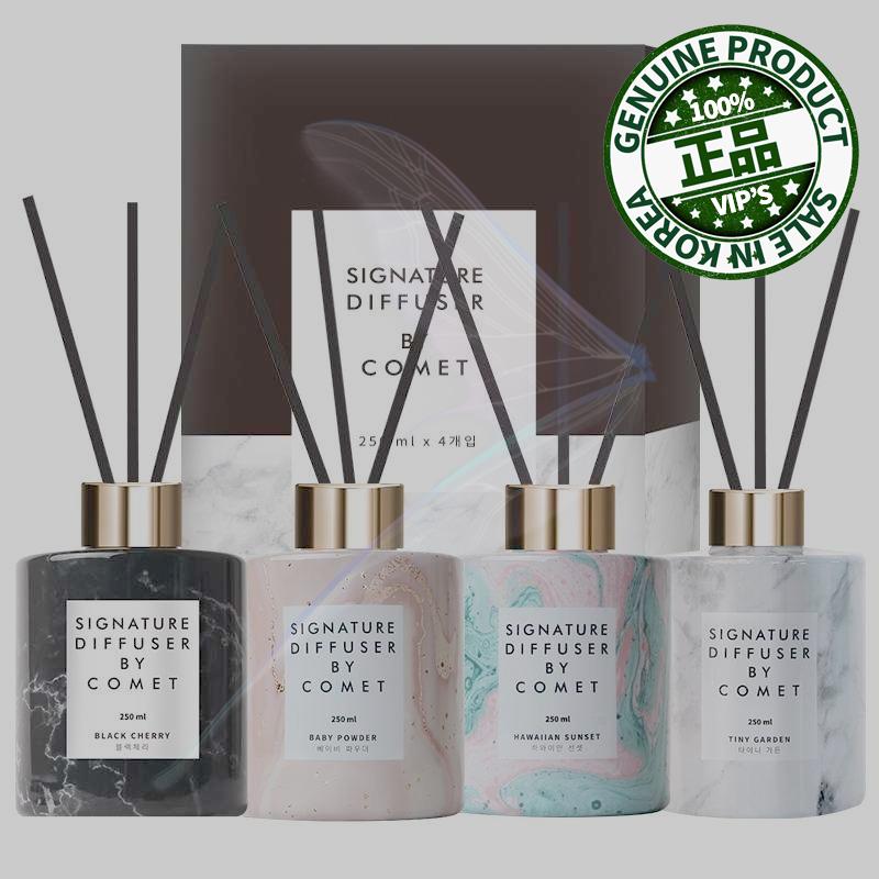 コメット シグネチャー ディフューザー 250ml 4個入り セット/ ブラックチェリー/ハワイアンサンセット/タイニーガーデン/ベビーパウダー