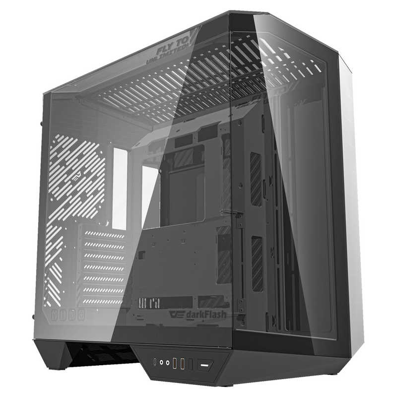 DARKFLASH　PCケース ［ATX/ MicroATX/ Mini-ITX ］ DY470 ブラック　DY470-PCCASE-BLACK