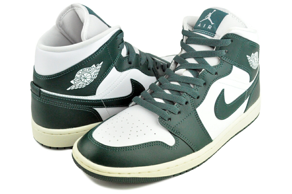 ウィメンズ エアジョーダン 1 ミッド ホワイト オキシダイズドグリーン セイル bq6472-133