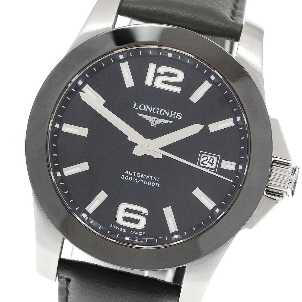 訳あり ロンジン LONGINES L3.657.4 コンクエスト デイト 自動巻き メンズ _956625【中古】
