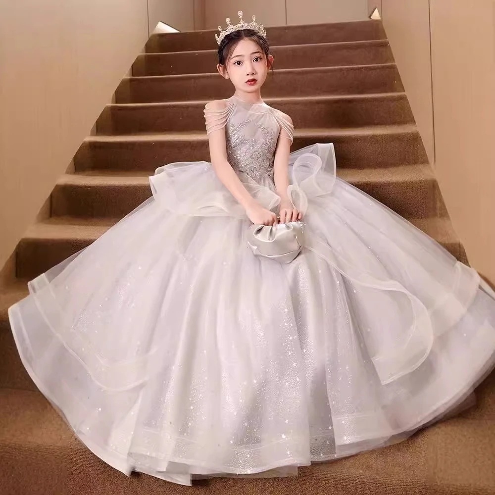 子供用ドレススプリングショープリンセスドレスチルドレンズホストピアノパフォーマンスコスム
