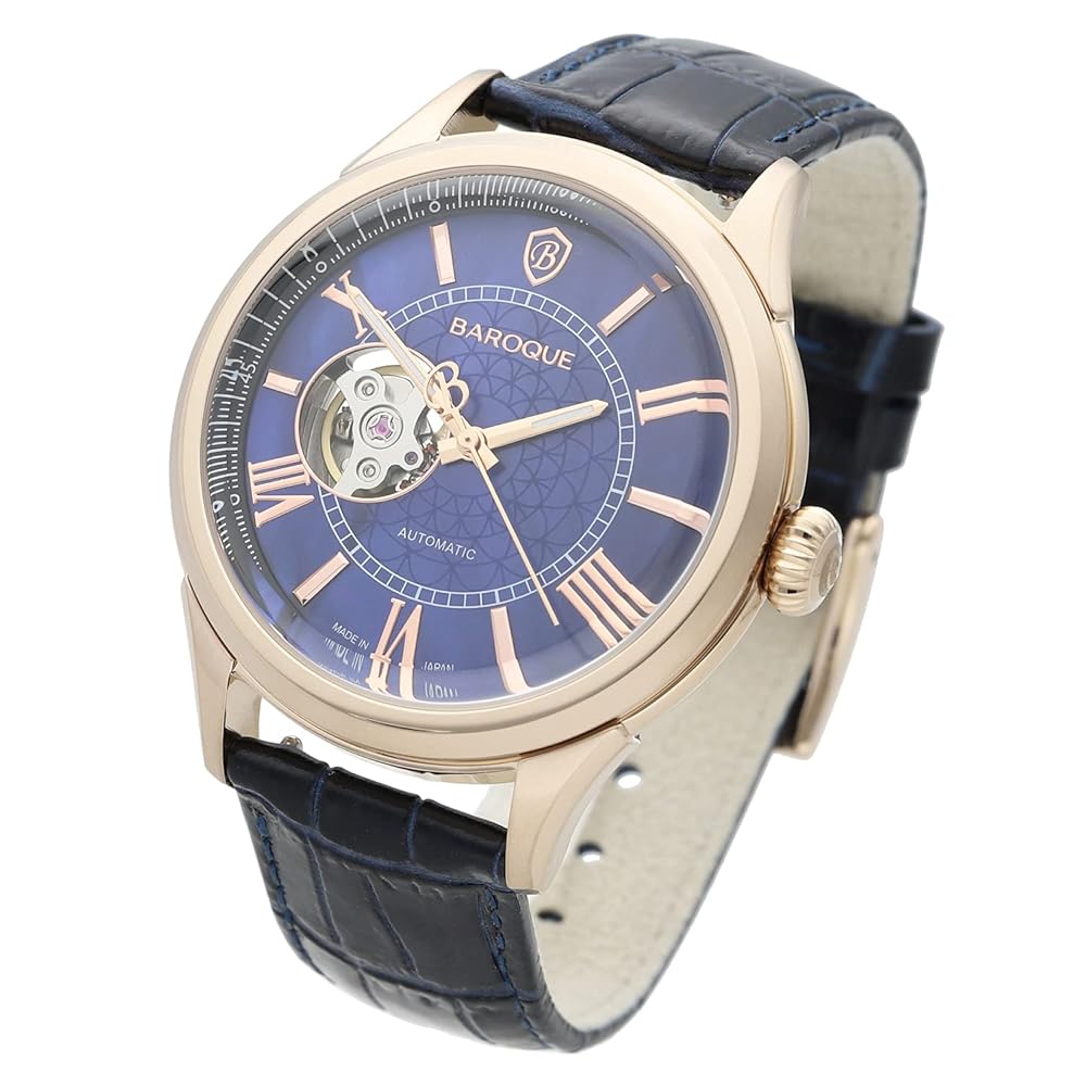 [バロック] BAROQUE ブルー マザーオブパール 腕時計 ブランド ウォッチ MADE IN JAPAN SERIES BA3004RG-58NV メンズ 紳士 自動巻き