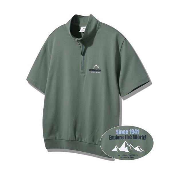 エクスプロールマウンテンロゴハーフジップTシャツ (JQ2TSU224KH) HFPS_SC