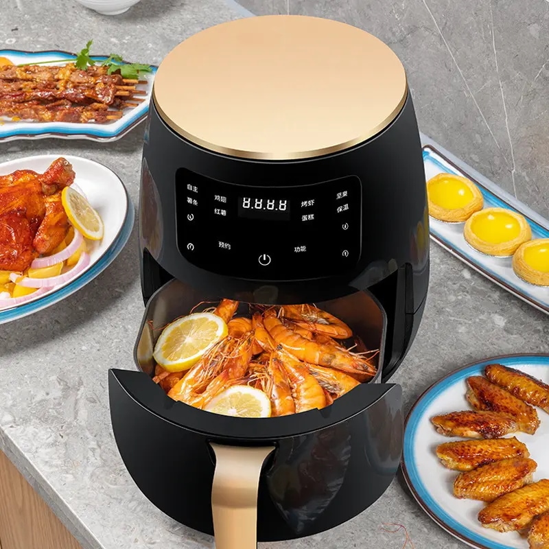 ブランド エアフライヤー タッチスクリーン 6L Grill Compatible フライパン フレンチフライメーカー き グリル フライパンとしても - Turkey Fryer