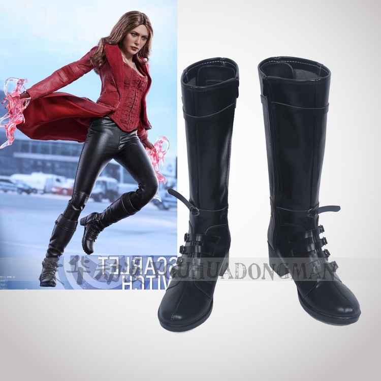 新品入荷 【ハッピーハロウィン】キャプテン・アメリカ 3 ヒーローズ シビル・ウォー スカーレット・ウィッチ スカーレット・ウィッチ コスプレ靴