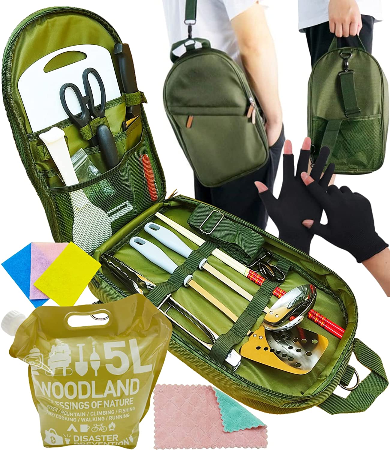 【本日限定価格】 eziu 2wayバッグ クッキングツール バーベキュー アウトドア キャンプ用品