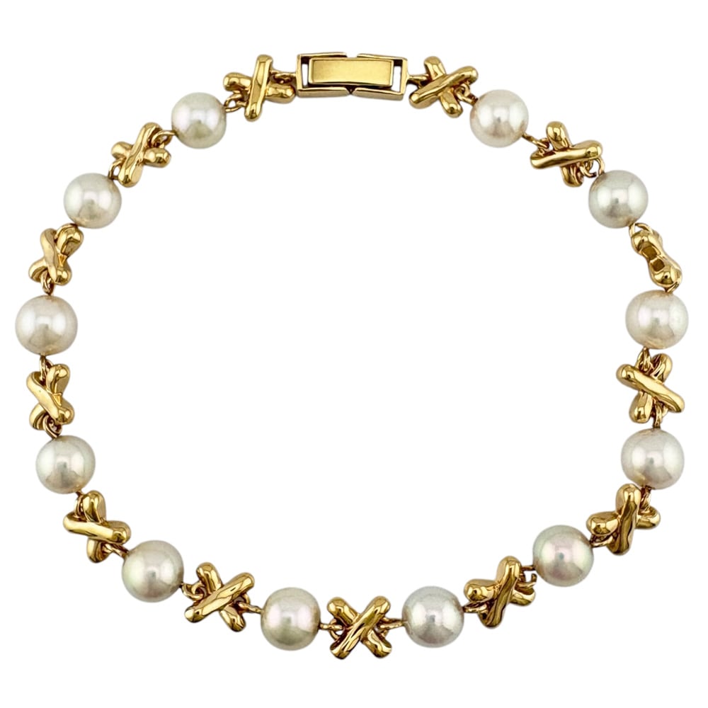 タサキ ブレスレット 18金 K18イエローゴールド パール TASAKI 中古 美品
