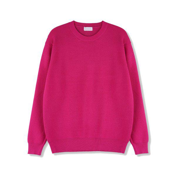 メンズ メリノウール ウォッシャブル ラウンド ニットTシャツ SG-KN-Q028-ブルー