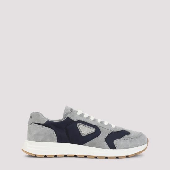 PRADA Men Sneakers 2EE455FG000 LOW F0H2U GRANITO BLU