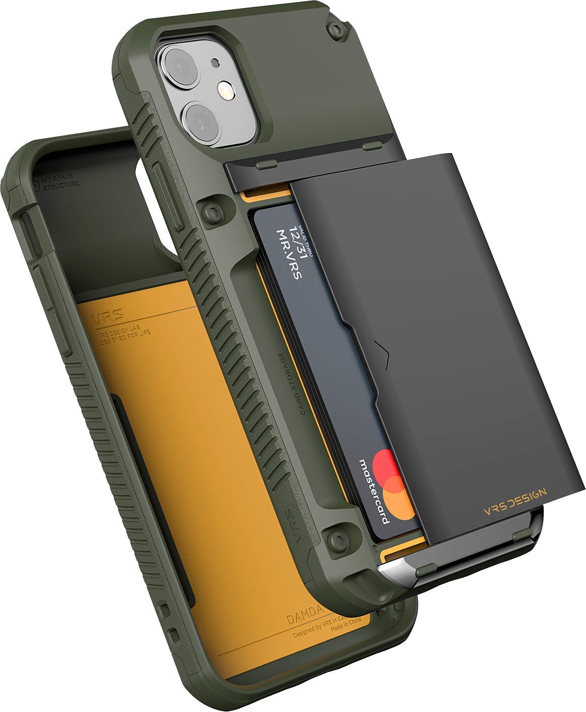 【VRS】 iPhone 11 対応 ケース カード 収納 3枚 耐衝撃 衝撃 吸収 ハイブリッド ハード カバー 背面 スライド 式 カード ホルダー 搭載 対衝撃 スマホケース [ Apple i 5,098円