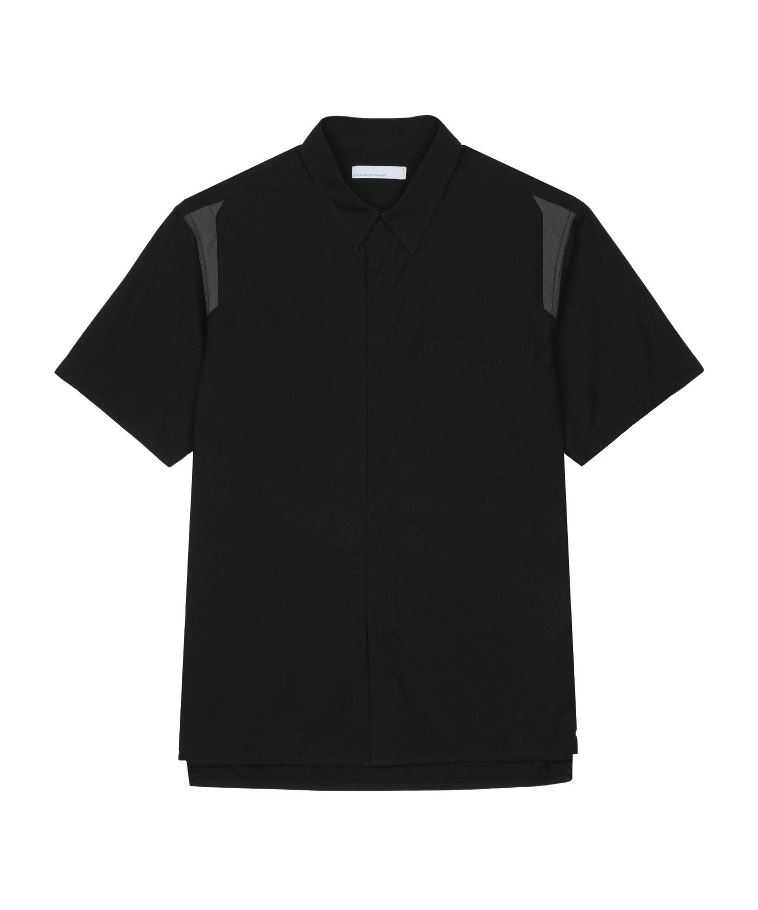 【SANSANGEAR】 26SS BLOCK SHIRT : BLACK