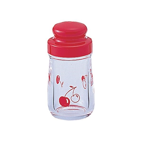 60セット レトロ調 爪楊枝入れ/つまようじ入れ レッド ふた付き さくらんぼ柄 ブルーム