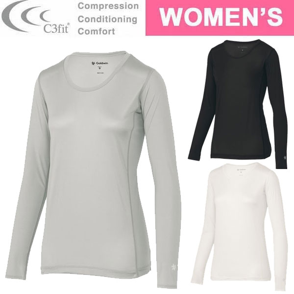 C3fit シースリーフィット COOL ROUNDNECK GCW65102 レディース クーリングラウンドネックロングスリーブ