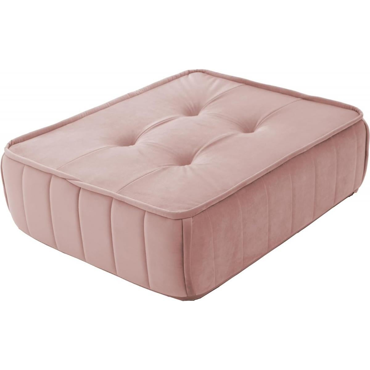 【I】セルタン フロアクッション 単品 ベロア生地 日本製 スモーキーピンク A1149a-b-721PIK クッション 座布団 フロアクッション 【受注生産品】グ 水洗い