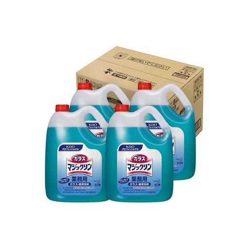 【ケース販売 業務用 ガラスクリーナー】ガラス 4.5L×4個(花王プロフェッショナルシリーズ)
