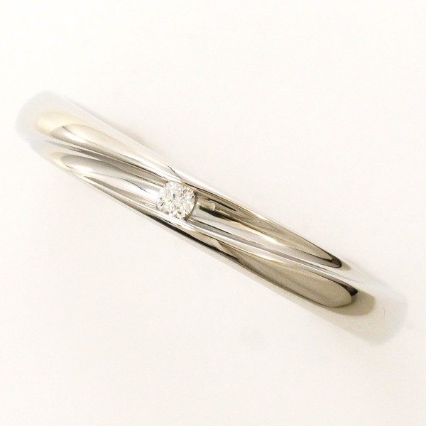 銀座ダイヤモンドシライシ PT900 リング 指輪 11号 ダイヤ 0.02 ジュエリー 中古