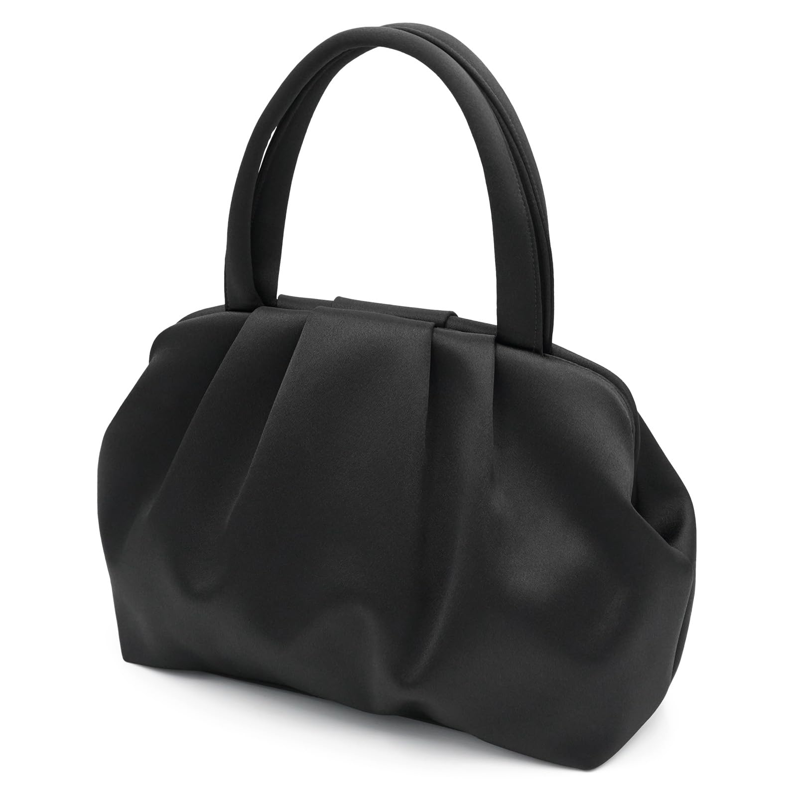 [プレックス] フォーマルバッグ ソフト デザイン ハンドバッグ 冠婚葬祭 プリーツ タイプ 学校 行事 A5 黒