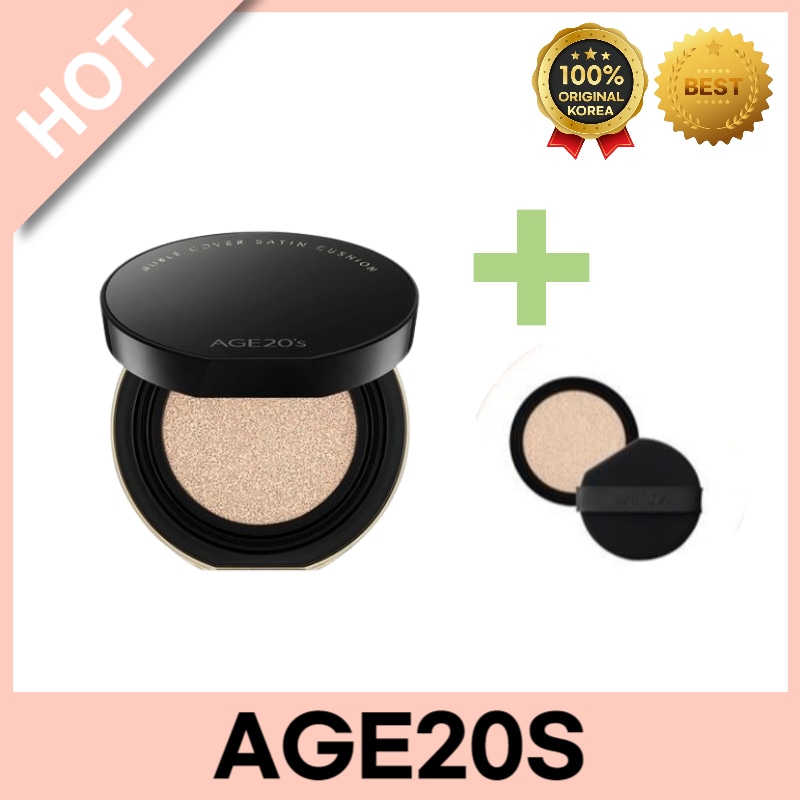 ノーブルカバーサテン仕上げクッションファンデーション 本品＋リフィル付き しっとり肌に密着 ツヤ感 メイク直し不要