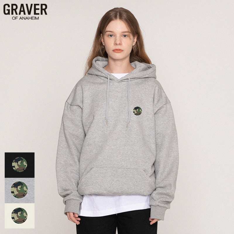 [UNISEX]スモールカモドットスマイルパーカー_3color