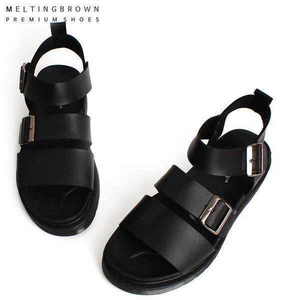 カップル水遊びサンダル メンズレザーサンダル カジュアルレザーサンダル SS15