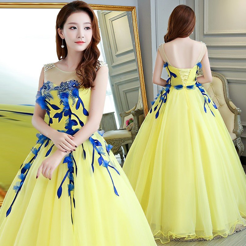 カラードレス ウェディングドレス ロングドレス 演奏会 コンサート 舞台衣装 大きいサイズ ワイン イエロー